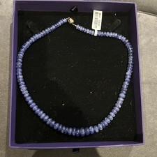 240 Ct Tanzanite Beaded Necklace in Gold Plated 14K Gold 1 Grams TJC