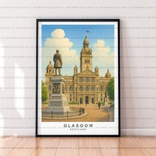 Glasgow Scotland Unframed