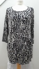 Nina Leonard oversized round neck 3/4 sleeve top tunic pocket size medium  QVC