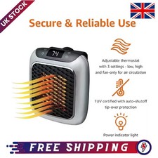 Portable Electric Wall Plug-In Heater Fan with 2 Heat Settings Timer and Remote