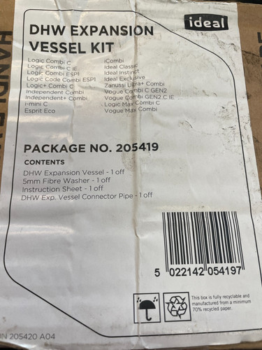 Ideal expansion dhw vessel - ideal,