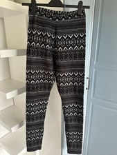 Women’s pre-takeover Long Tall Sally black & white patterned leggings Size Small