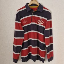 Joules Arlington Mens Striped Long Sleeve Rugby Polo Shirt Top Size Medium C23