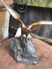 Vintage American cast bronze eagle sculpture figure statue hand made bespoke 9"