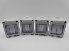 GEWISS IP55 MOISTUREPROOF PLASTIC PVC SWITCH 1, 2 GANG 1, 2 WAY 10 AMP 16 AMP DP