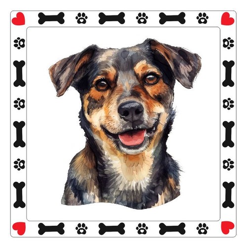 Mongrel dog sticker - dog, decal