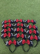 Personalised Minnie Mouse Dance Cheer Disney Ears Headband world 2026 sequin bow
