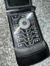 Vintage Motorola RAZR V3 Black Flip Phone 