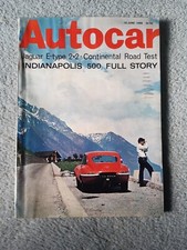Autocar Magazine, 10th June 1966 -  Jaguar E Type Road Test, Indianapolis 500