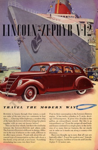 1937 lincoln zephyr auto - 1937,