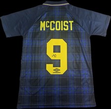 Ally Mccoist Hand Signed Scotland 1995 Retro Football Shirt Autograph COA PROOF
