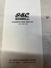 GEC SOBELL TRADE PRICE LIST