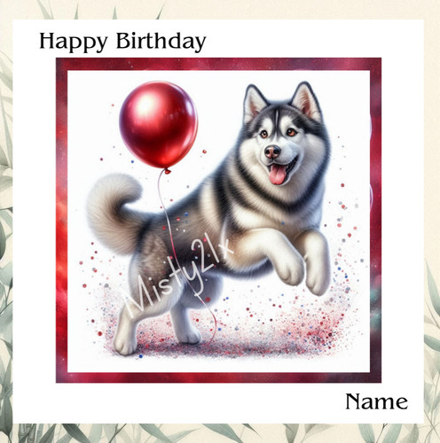 Personalised husky dog - personalised,