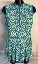 Boden Green Floral Medallions Women’s Tankini Set Size 18 Guc