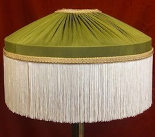 Olive Green Gathered Tiffany Lampshades To Match Curtains Cushions Blinds Duvets