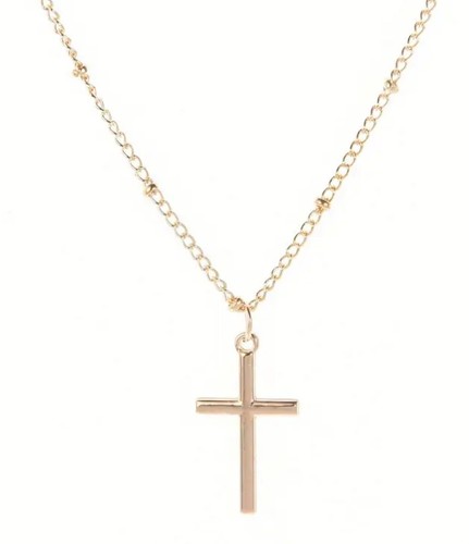 Silver gold christian cross - gold,