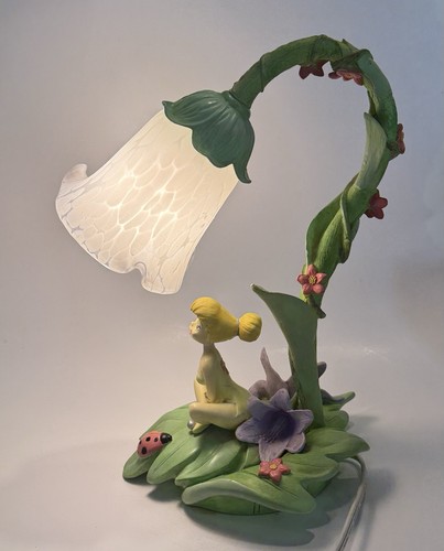 Disney tinkerbell lamp - tinkerbell, glass