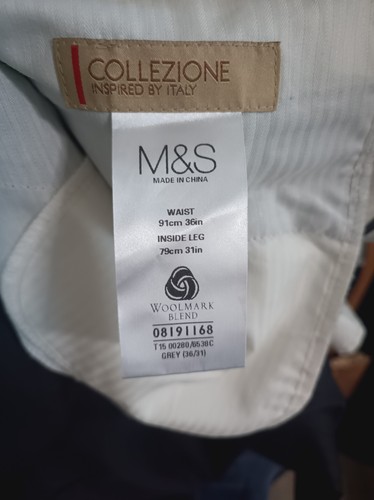 Mens trousers grey dress - m&s,