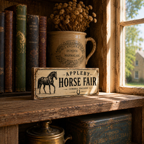 Appleby horse fair sign - horse,
