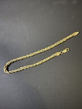 14K Solid Gold Rope Bracelet – Stamped 14K – Classic Rope Chain – Men’s/Women’s