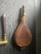 Antique Leather Brass Shot