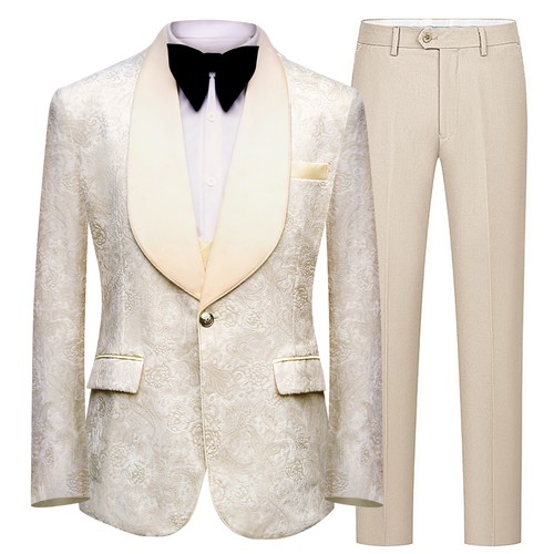 New groom jacquard champagne - new,