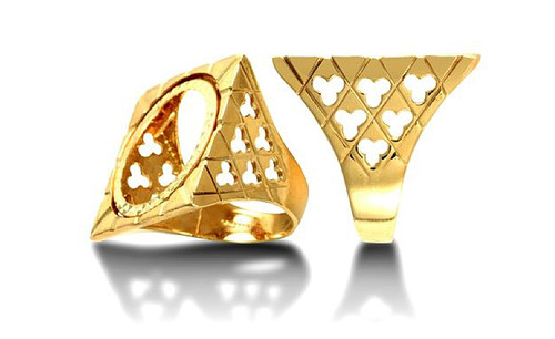 9ct yellow gold half - 9ct,