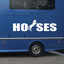 HORSES VEHICLE STICKER horsebox trailer  VINYL ART DECAL QUOTE w119