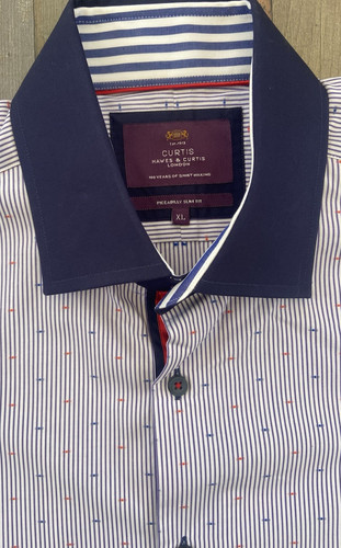 Hawes curtis mens navy pin - curtis,