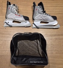 SBK DK5 Men’s Ice Hockey Skates Boots Size 46 UK 11 With Blade Protectors & bag