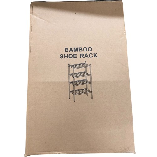 Bamboo shoe rack four tier - bamboo,