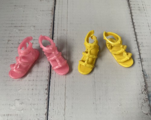 Barbie yellow pink shoes - yellow,