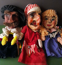 3 x Vintage Punch and Judy