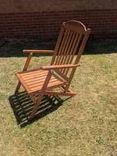 Garden steamer-style arm chair - folding, 2 positions, vintage