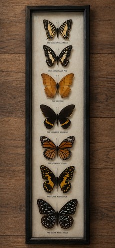 Vintage framed butterfly - framed,