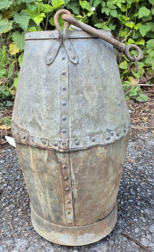 Vintage galvanised metal well - vintage,