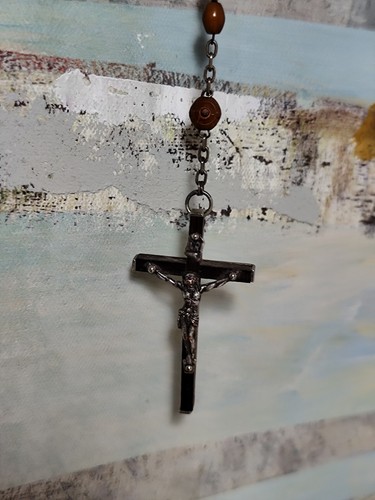 Antique devotional rosary with - rosary,