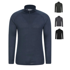 Mountain Warehouse Mens Long Sleeve Top Half Zip Thermal Winter Warm Base Layer