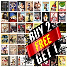 Retro Metal Sign Plaque Tin Man Cave Home Bar Garage Aluminium Signs ZZ014