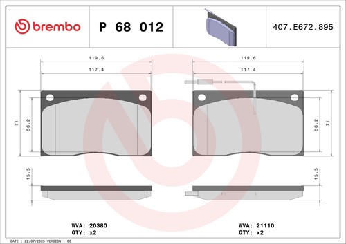 Brake pad set - brake,