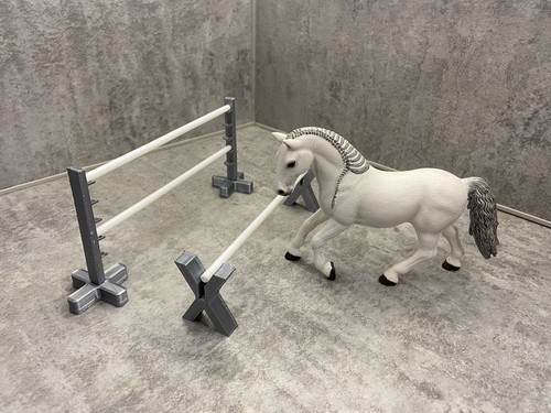 Printed horse show jumps - horse,