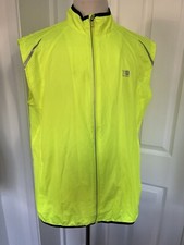 New Karrimor Men’s Yellow/Black Full Zip Cycling Gilet Size L