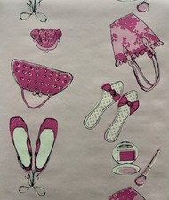 White Polka Dot Pink Bedroom