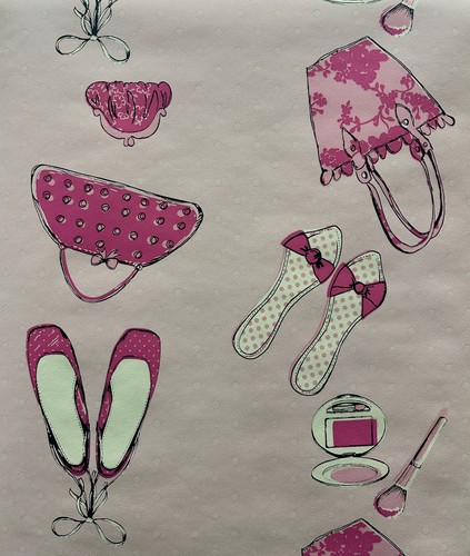 White polka dot pink bedroom - polka,