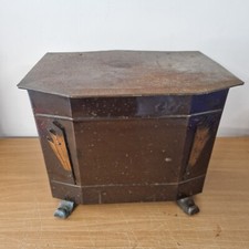 Vintage metal log coal box fireside accessories vintage collectables