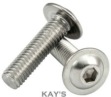 M3 M4 M5 M6 M8 M10 M12 FLANGED BUTTON HEAD SCREWS HIGH TENSILE ZINC PLATED BOLTS