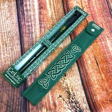 Dark Green Tin Whistle in key of D by Clarke with Handmade Irish Whistle Case
