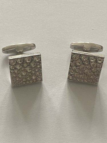Men square pave crystal - men's,