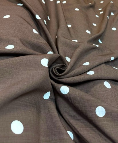 Dark brown with white polka - dark,