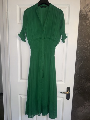 Zara green chiffon - zara, summer